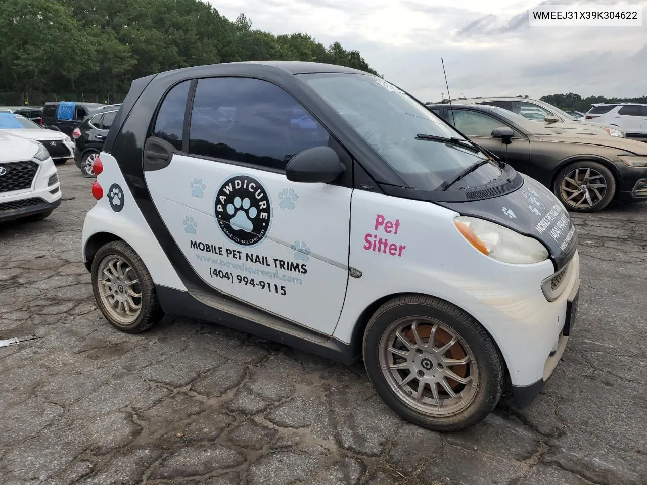 2009 Smart Fortwo Pure VIN: WMEEJ31X39K304622 Lot: 74598114