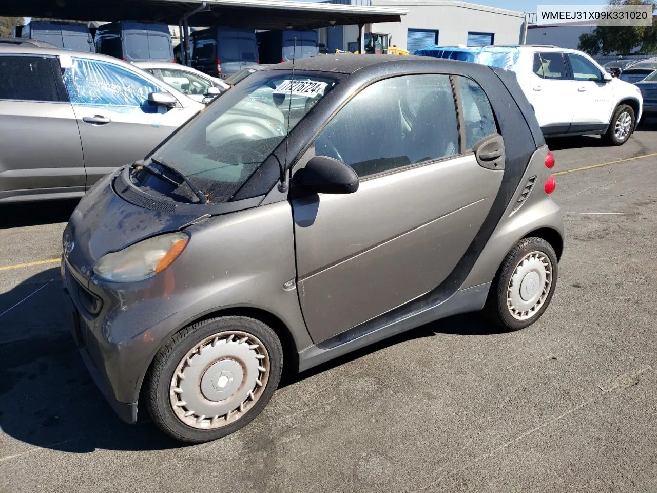 2009 Smart Fortwo Pure VIN: WMEEJ31X09K331020 Lot: 77276724