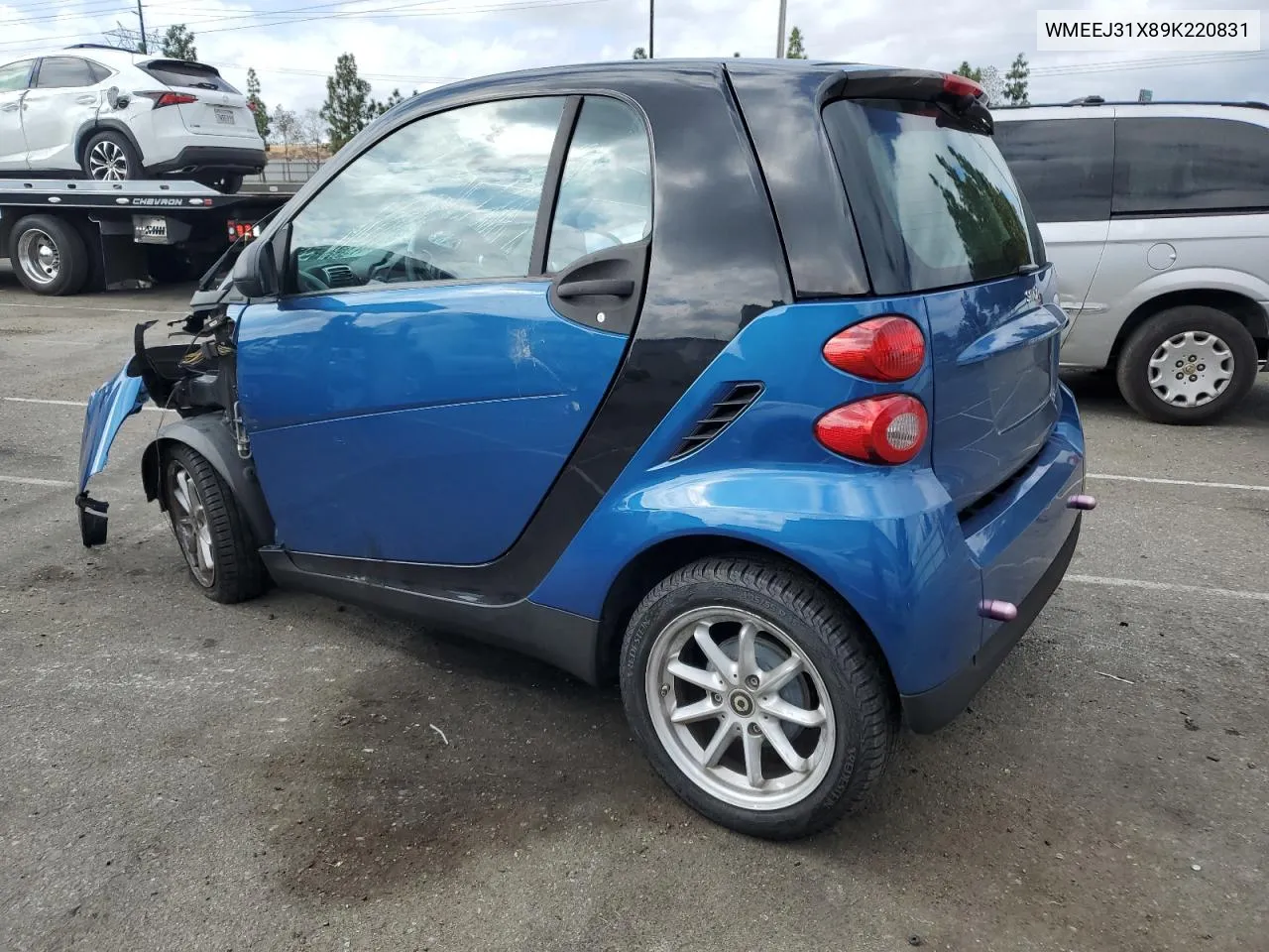 2009 Smart Fortwo Pure VIN: WMEEJ31X89K220831 Lot: 78035254