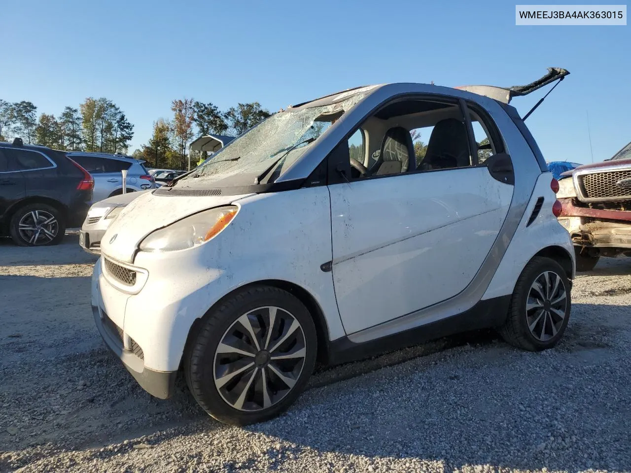 2010 Smart Fortwo Pure VIN: WMEEJ3BA4AK363015 Lot: 76066204