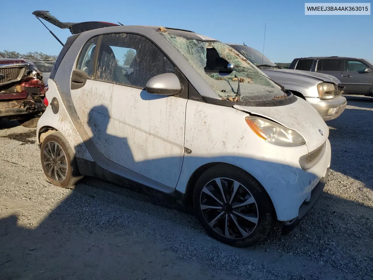 2010 Smart Fortwo Pure VIN: WMEEJ3BA4AK363015 Lot: 76066204