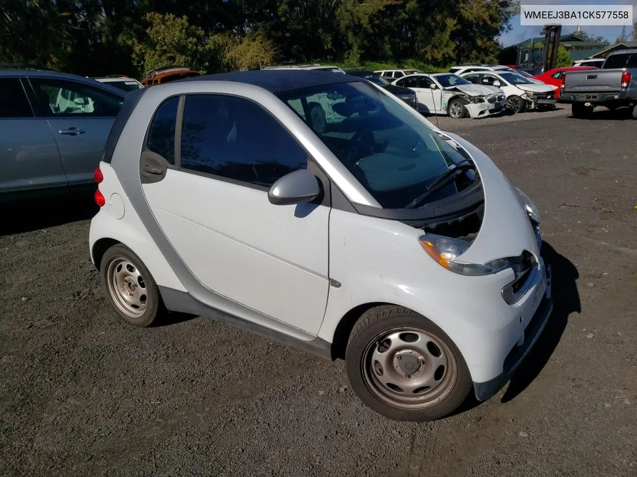 2012 Smart Fortwo Pure VIN: WMEEJ3BA1CK577558 Lot: 39598584