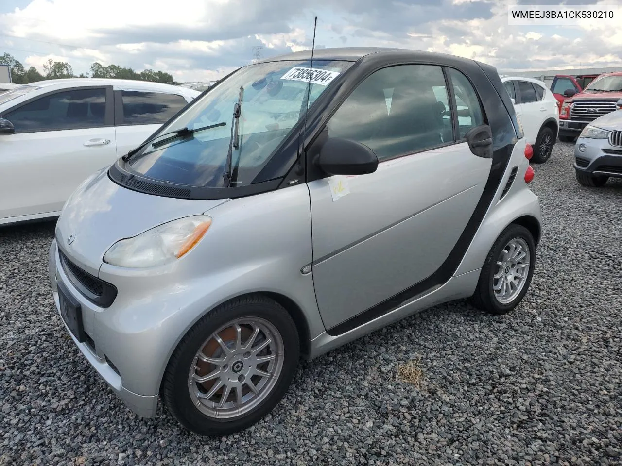 2012 Smart Fortwo Pure VIN: WMEEJ3BA1CK530210 Lot: 73856304