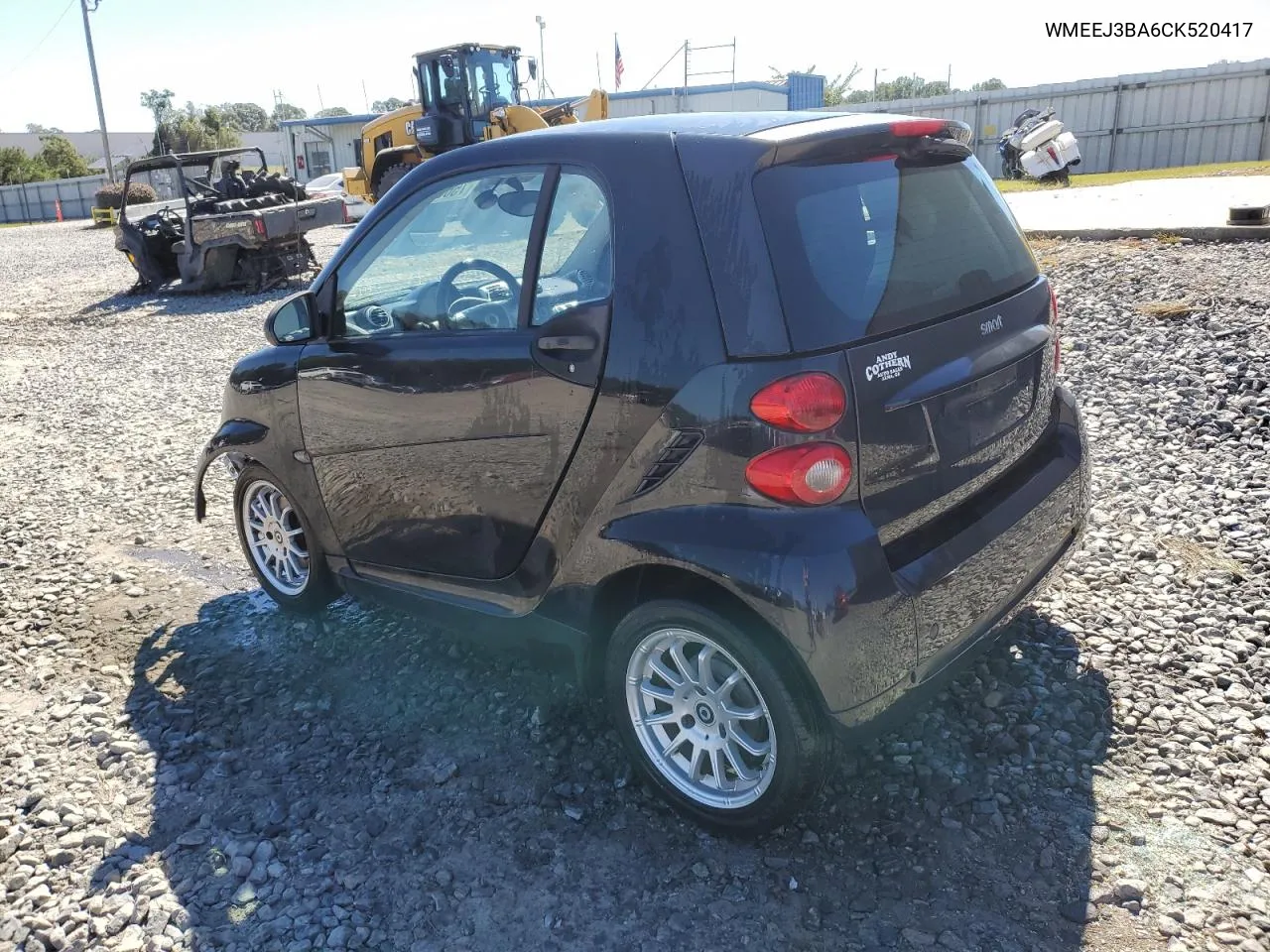 2012 Smart Fortwo Pure VIN: WMEEJ3BA6CK520417 Lot: 75603964