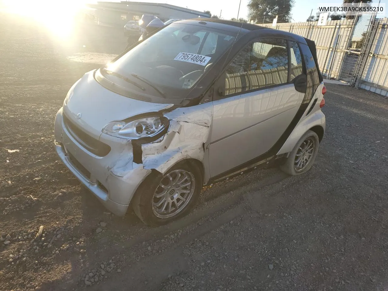 2012 Smart Fortwo Passion VIN: WMEEK3BA9CK555210 Lot: 79574804