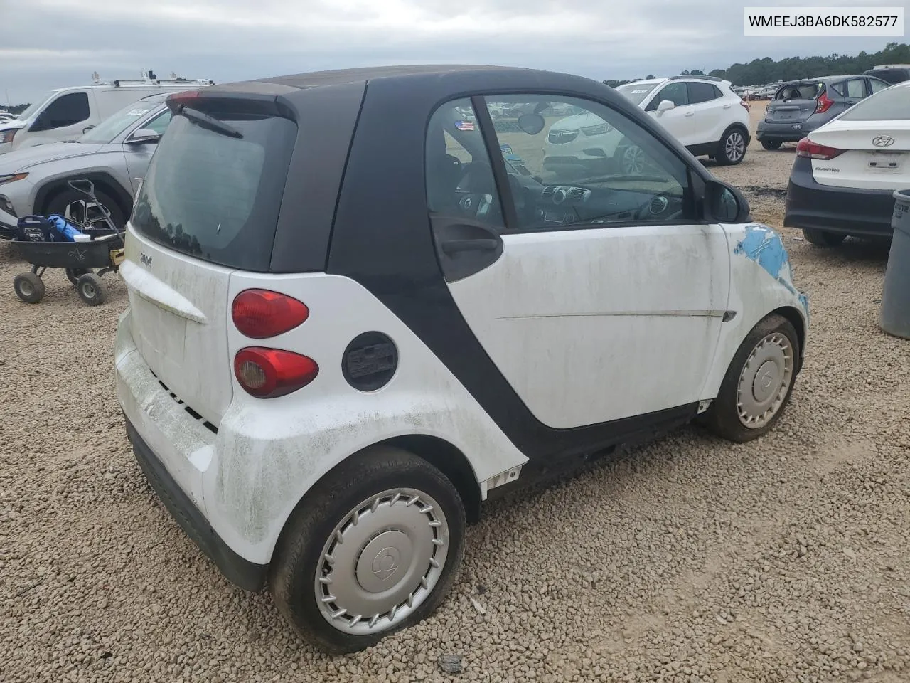 2013 Smart Fortwo Pure VIN: WMEEJ3BA6DK582577 Lot: 69744664