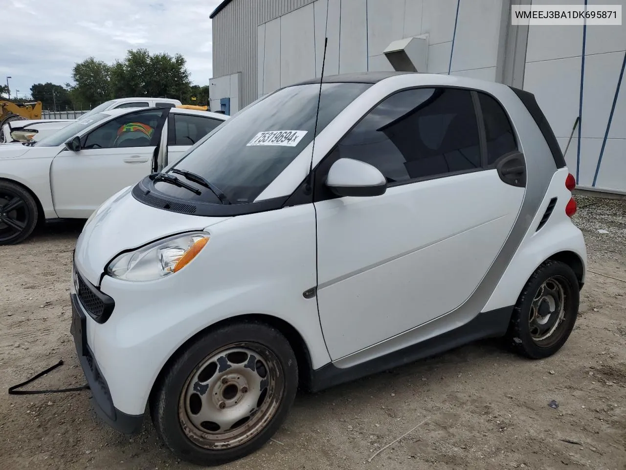 2013 Smart Fortwo Pure VIN: WMEEJ3BA1DK695871 Lot: 75319694