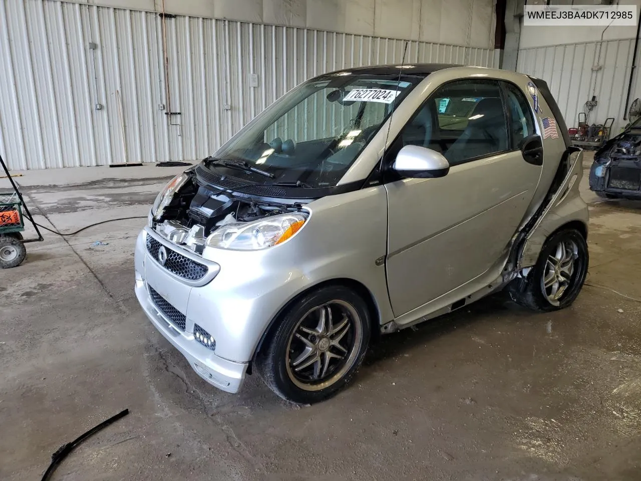 2013 Smart Fortwo Pure VIN: WMEEJ3BA4DK712985 Lot: 76277024