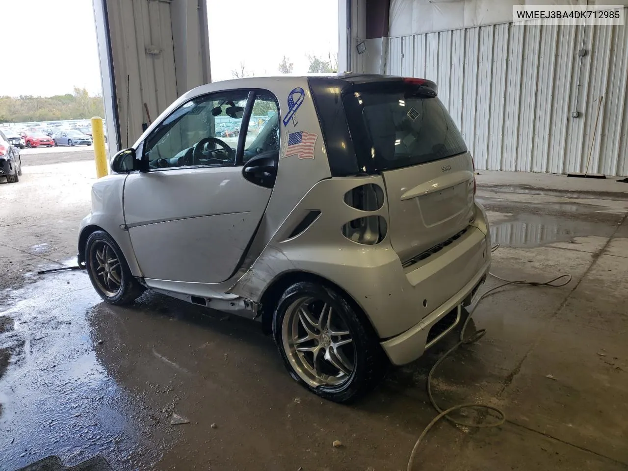 2013 Smart Fortwo Pure VIN: WMEEJ3BA4DK712985 Lot: 76277024