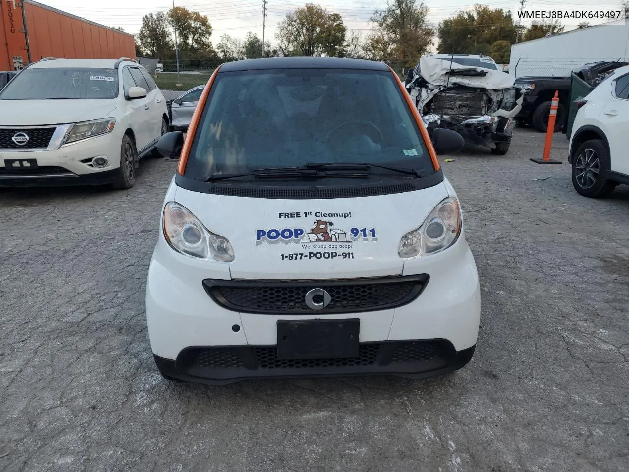 2013 Smart Fortwo Pure VIN: WMEEJ3BA4DK649497 Lot: 77625384