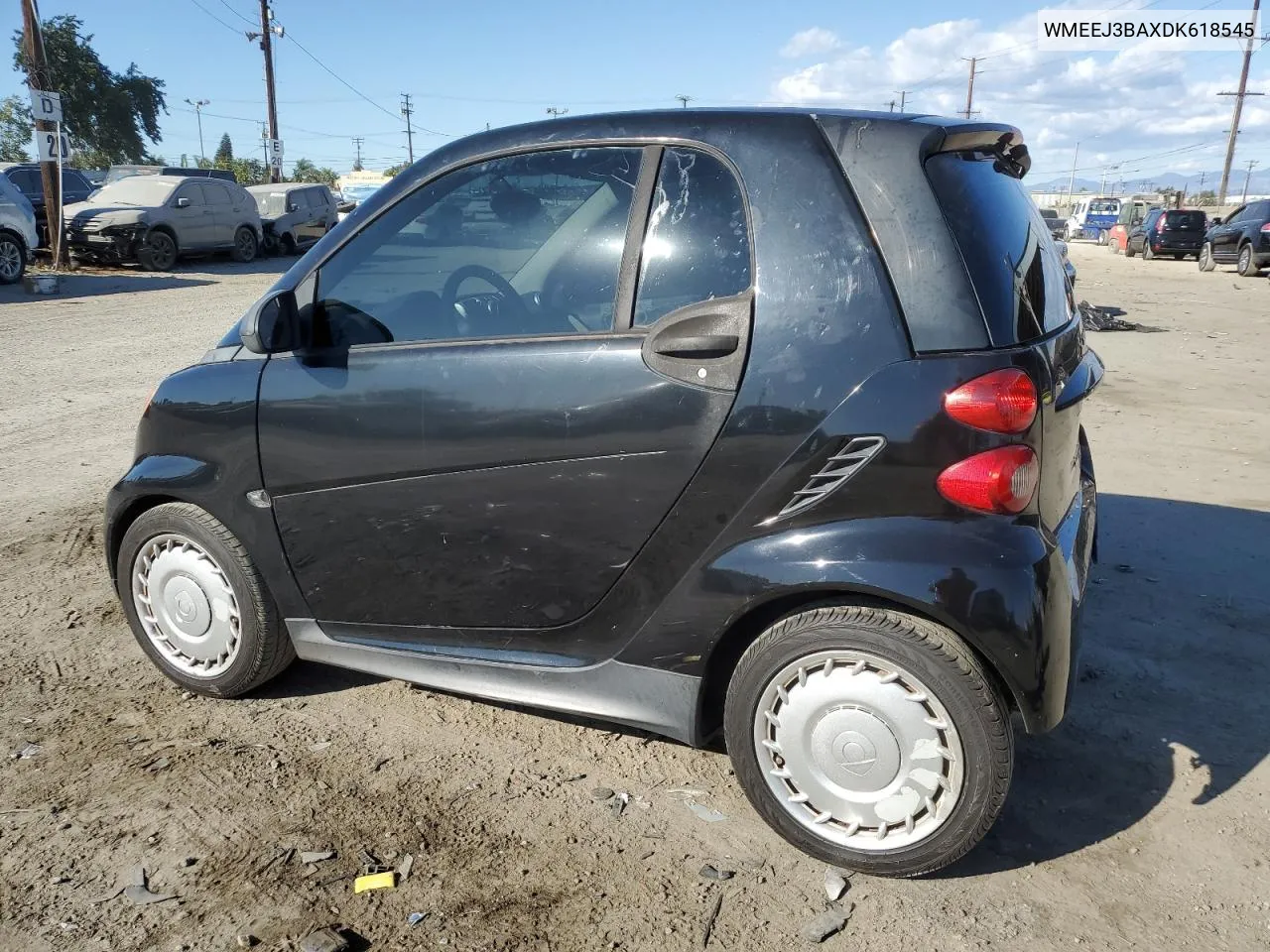 2013 Smart Fortwo Pure VIN: WMEEJ3BAXDK618545 Lot: 78540814