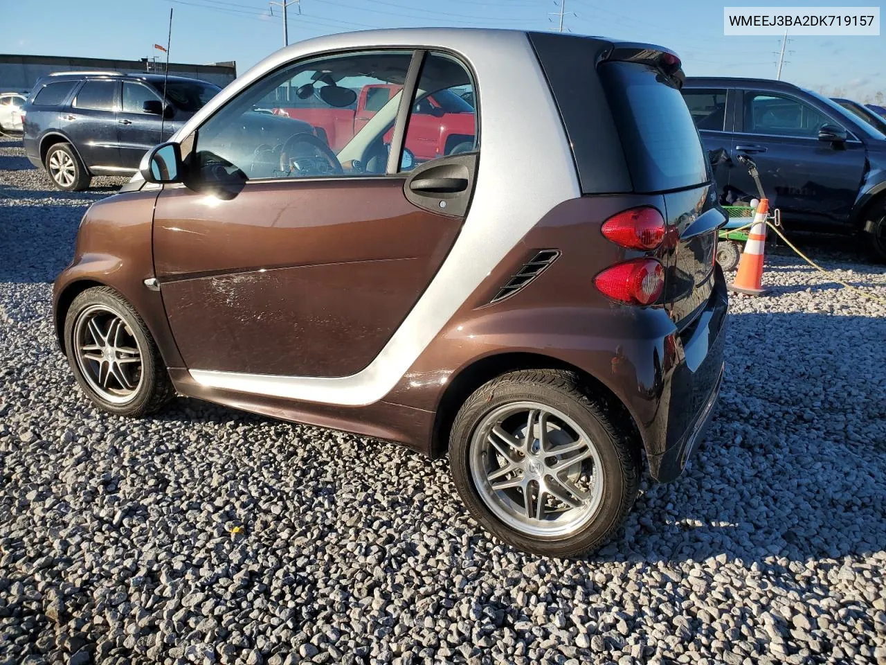 2013 Smart Fortwo Pure VIN: WMEEJ3BA2DK719157 Lot: 80196454