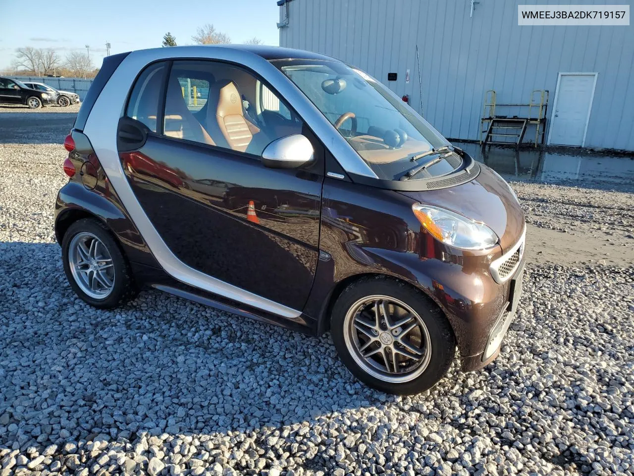 2013 Smart Fortwo Pure VIN: WMEEJ3BA2DK719157 Lot: 80196454