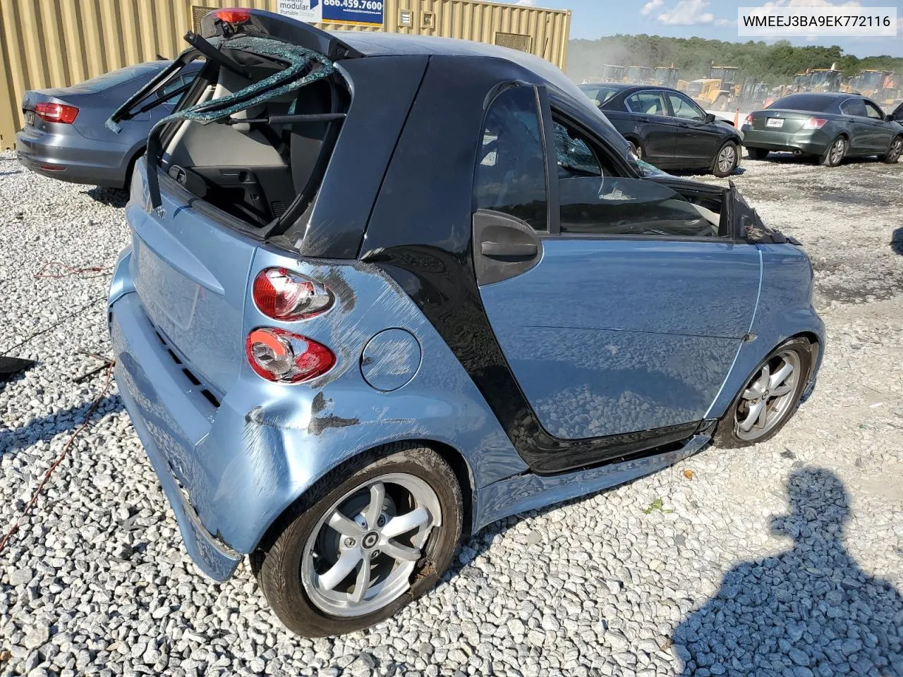 2014 Smart Fortwo Pure VIN: WMEEJ3BA9EK772116 Lot: 72599654