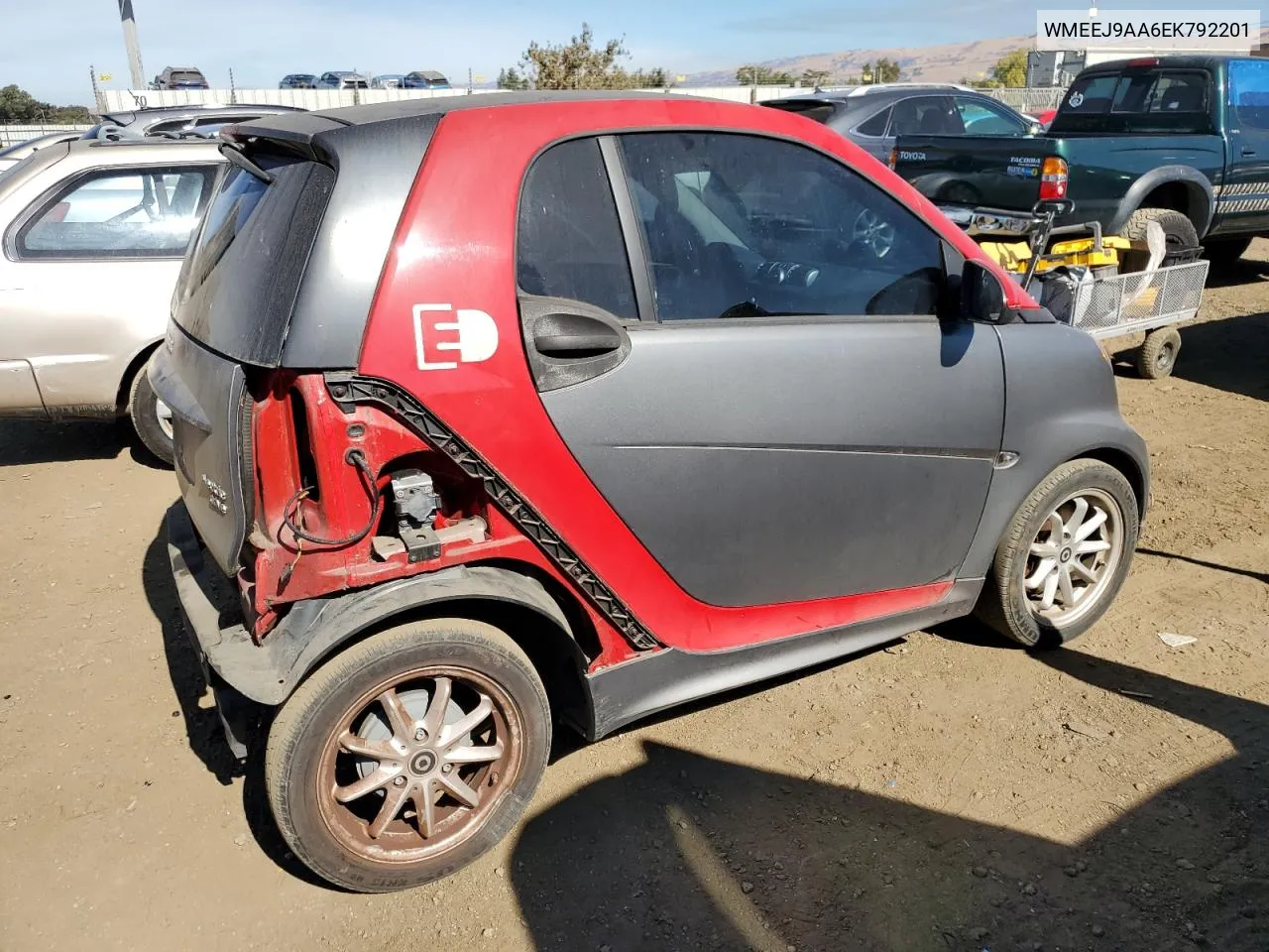 2014 Smart Fortwo VIN: WMEEJ9AA6EK792201 Lot: 74756574