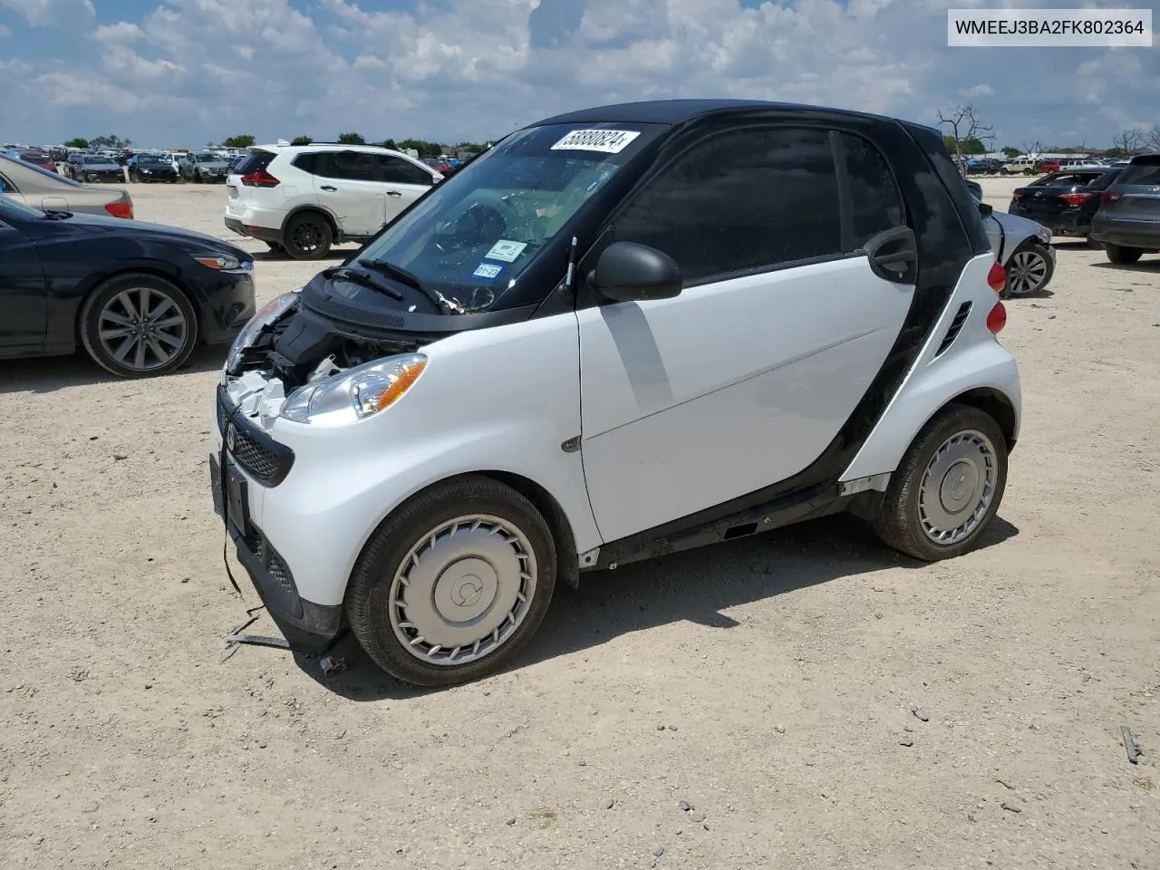 2015 Smart Fortwo Pure VIN: WMEEJ3BA2FK802364 Lot: 58880824