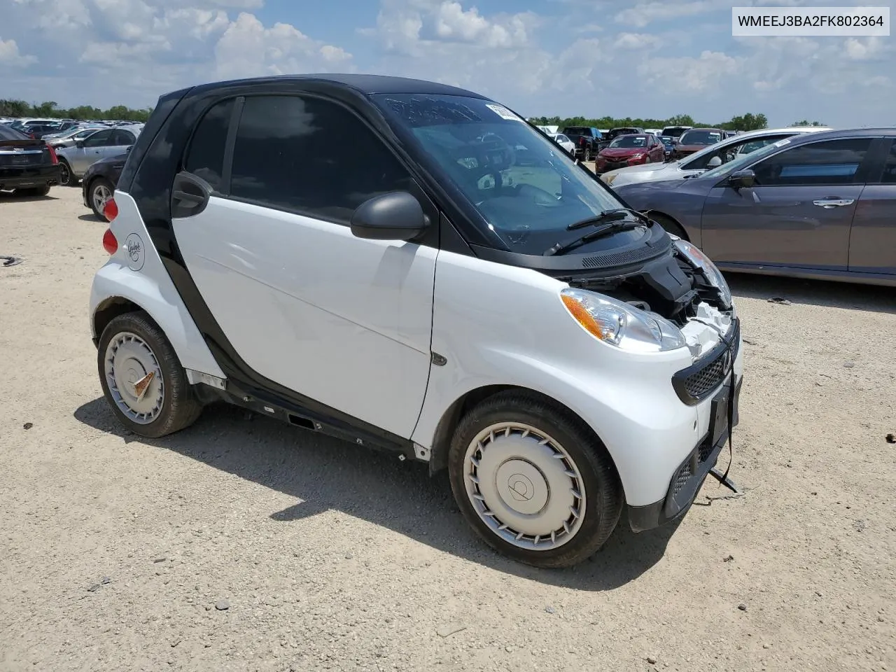 2015 Smart Fortwo Pure VIN: WMEEJ3BA2FK802364 Lot: 58880824