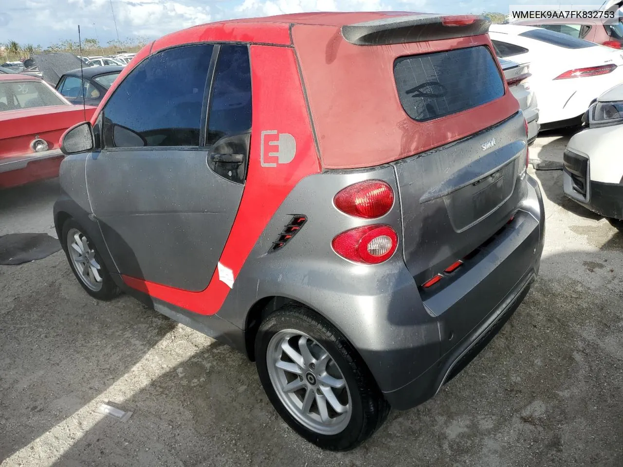 2015 Smart Fortwo VIN: WMEEK9AA7FK832753 Lot: 76957204