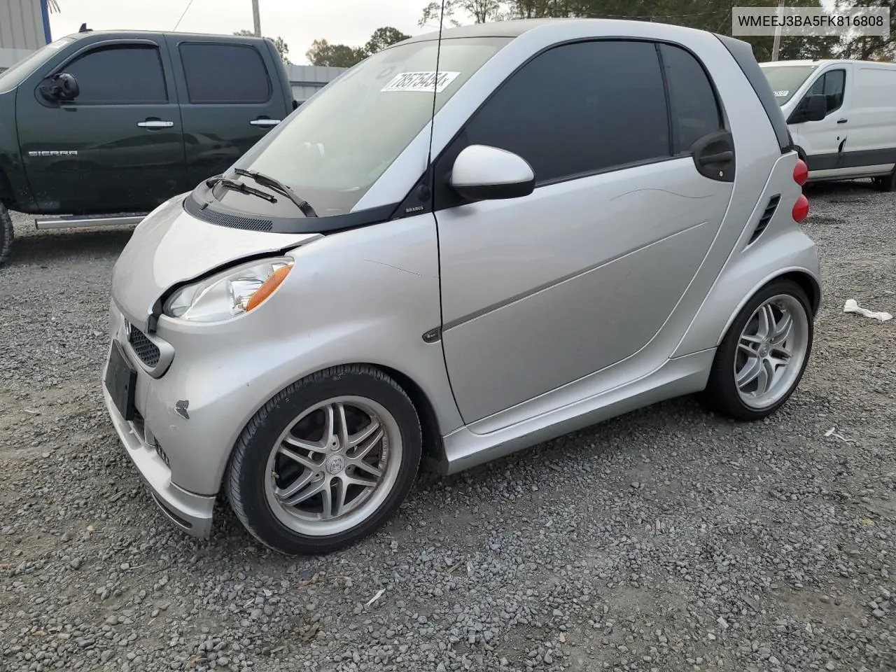 2015 Smart Fortwo Pure VIN: WMEEJ3BA5FK816808 Lot: 78575454