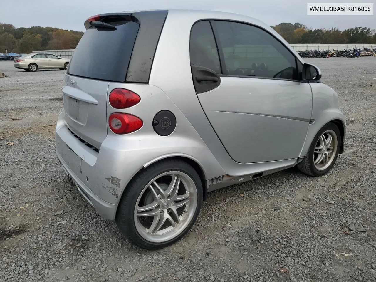 2015 Smart Fortwo Pure VIN: WMEEJ3BA5FK816808 Lot: 78575454