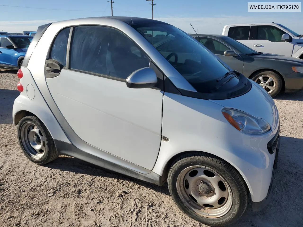 2015 Smart Fortwo Pure VIN: WMEEJ3BA1FK795178 Lot: 79759364