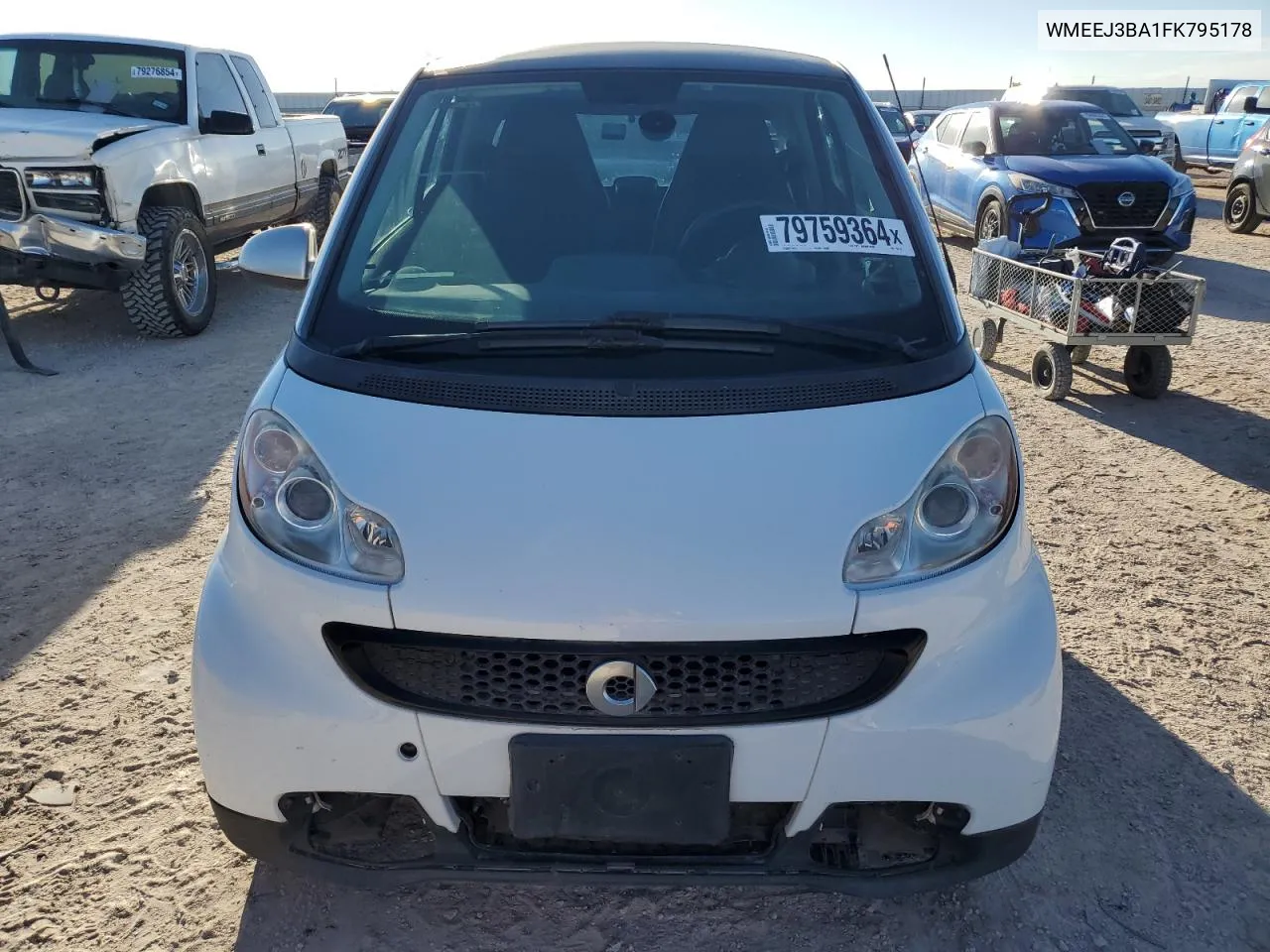 2015 Smart Fortwo Pure VIN: WMEEJ3BA1FK795178 Lot: 79759364