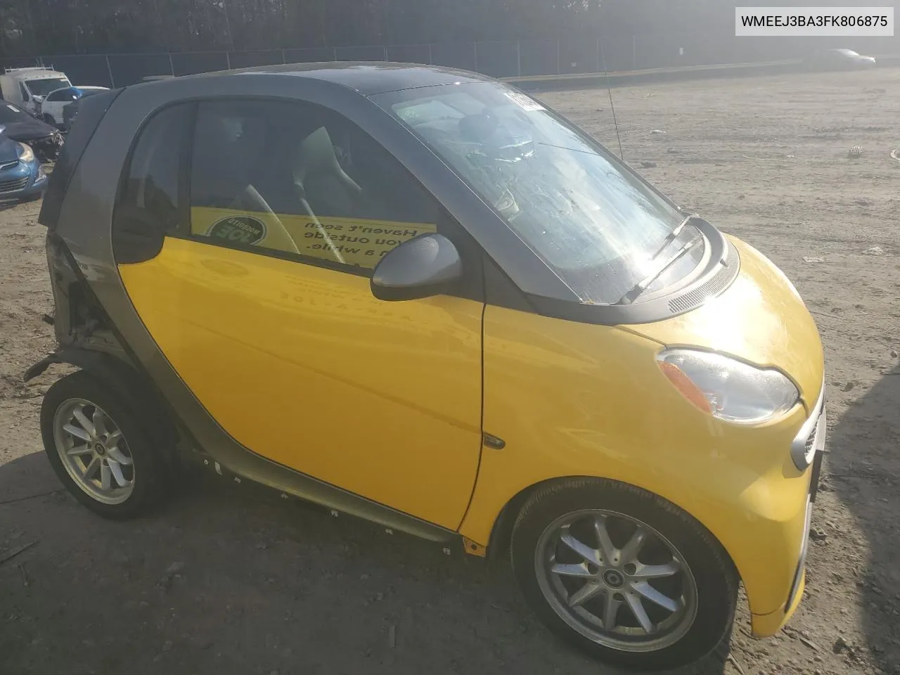 2015 Smart Fortwo Pure VIN: WMEEJ3BA3FK806875 Lot: 81166404