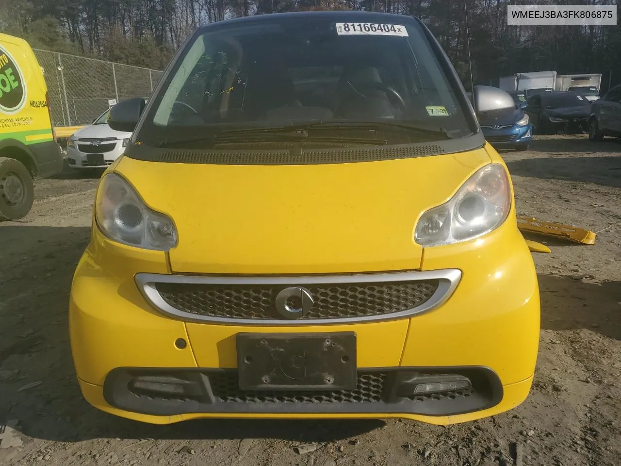 2015 Smart Fortwo Pure VIN: WMEEJ3BA3FK806875 Lot: 81166404