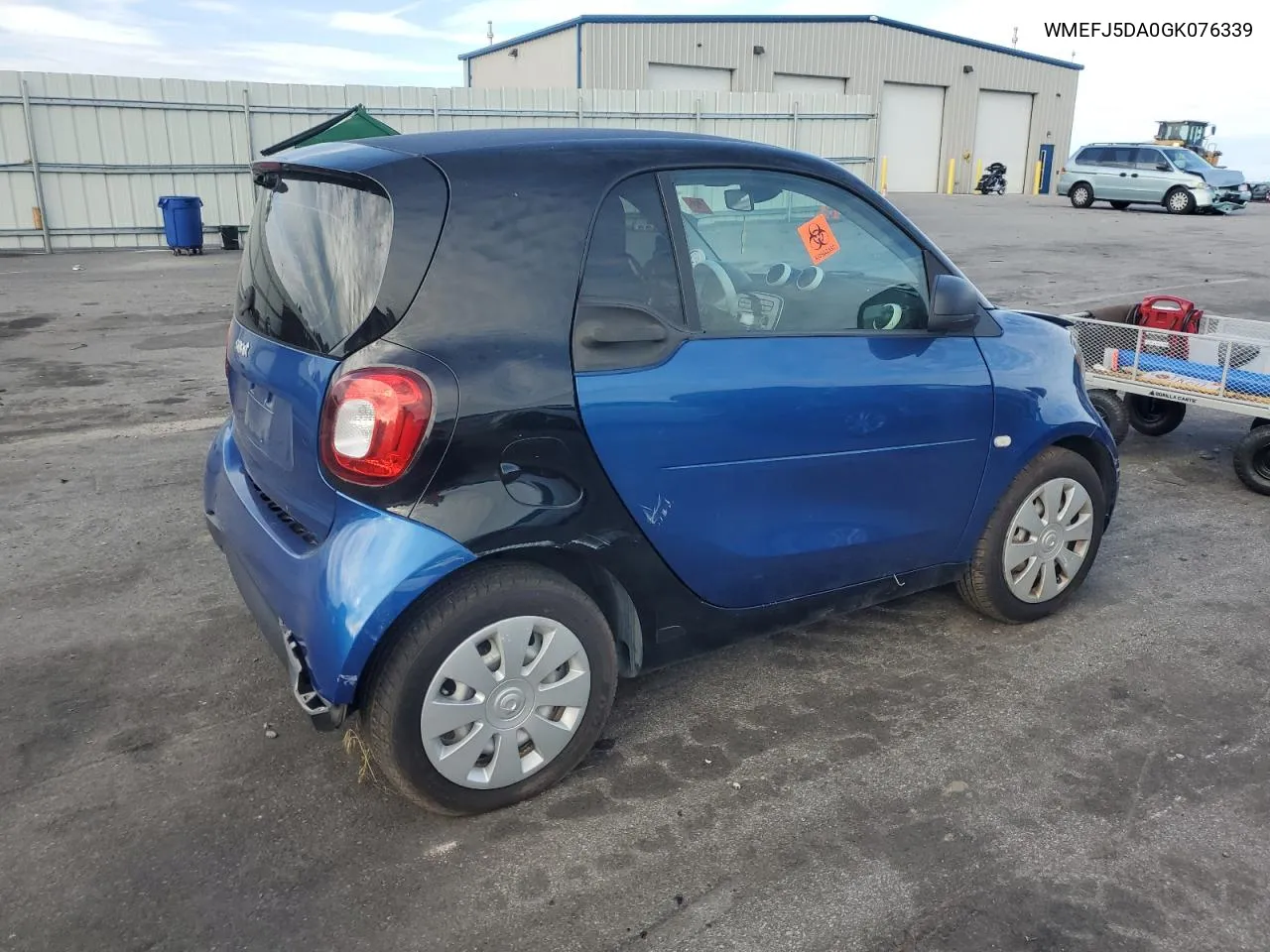 2016 Smart Fortwo VIN: WMEFJ5DA0GK076339 Lot: 68891564