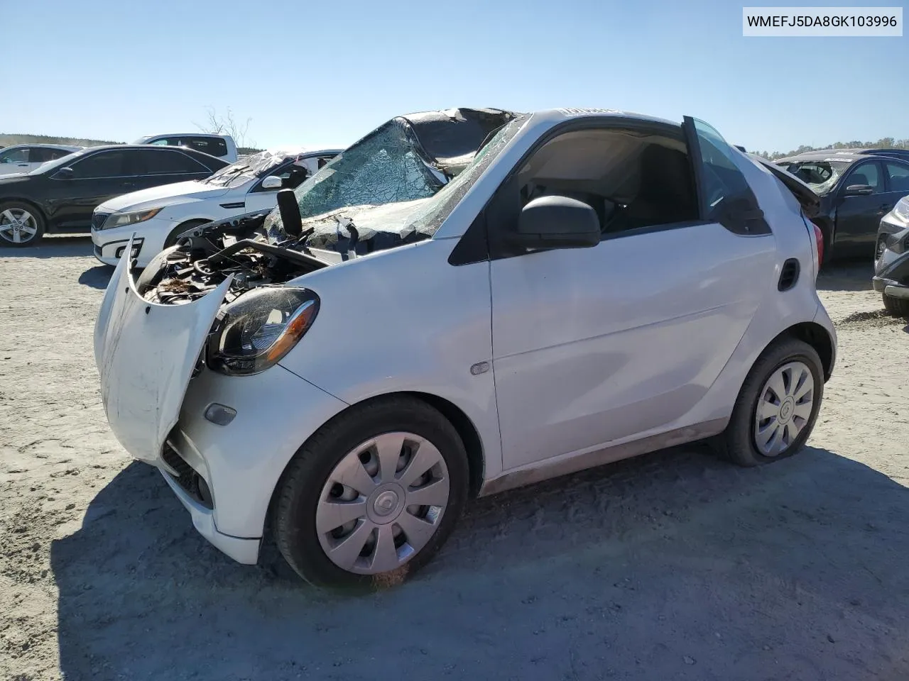 2016 Smart Fortwo VIN: WMEFJ5DA8GK103996 Lot: 75703244