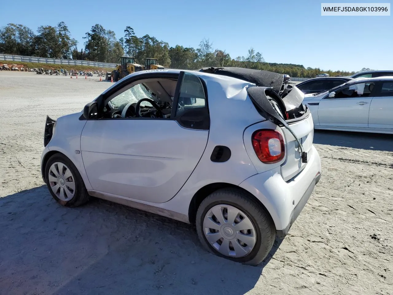 2016 Smart Fortwo VIN: WMEFJ5DA8GK103996 Lot: 75703244