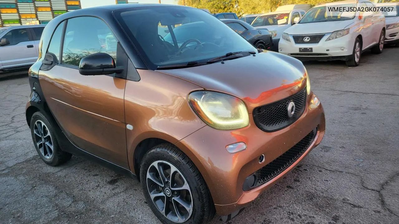 2016 Smart Fortwo VIN: WMEFJ5DA2GK074057 Lot: 77563314