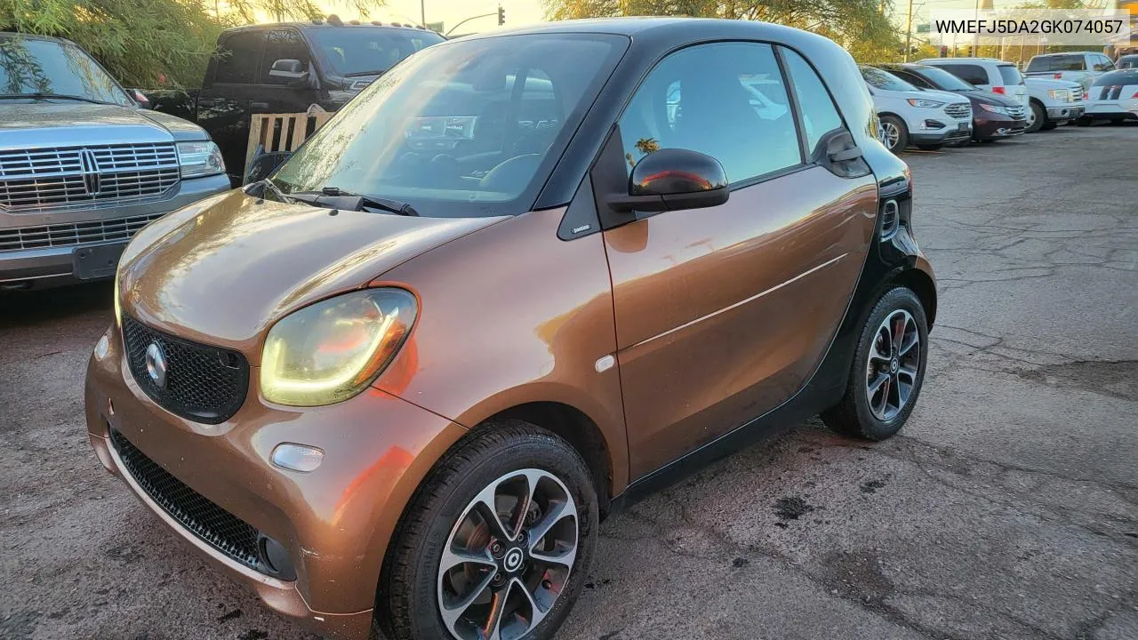 2016 Smart Fortwo VIN: WMEFJ5DA2GK074057 Lot: 77563314