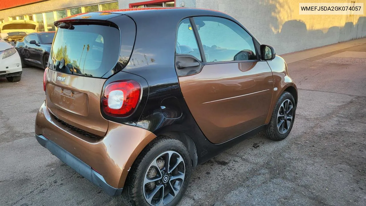 2016 Smart Fortwo VIN: WMEFJ5DA2GK074057 Lot: 77563314