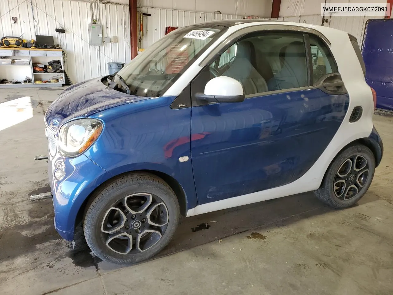 2016 Smart Fortwo VIN: WMEFJ5DA3GK072091 Lot: 78495494