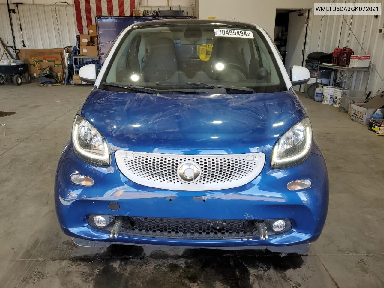 2016 Smart Fortwo VIN: WMEFJ5DA3GK072091 Lot: 78495494