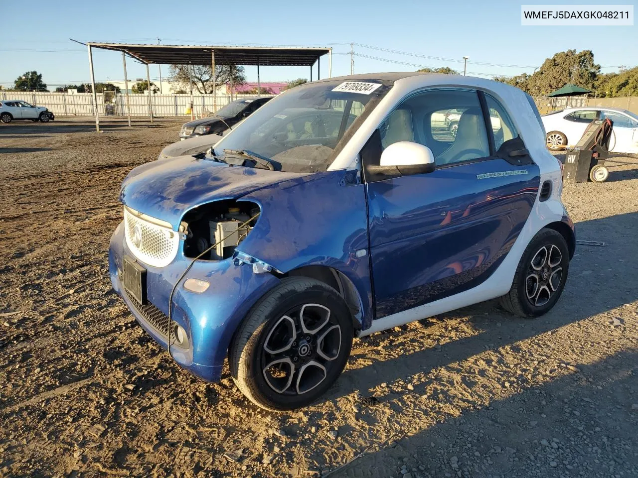 2016 Smart Fortwo VIN: WMEFJ5DAXGK048211 Lot: 79769334