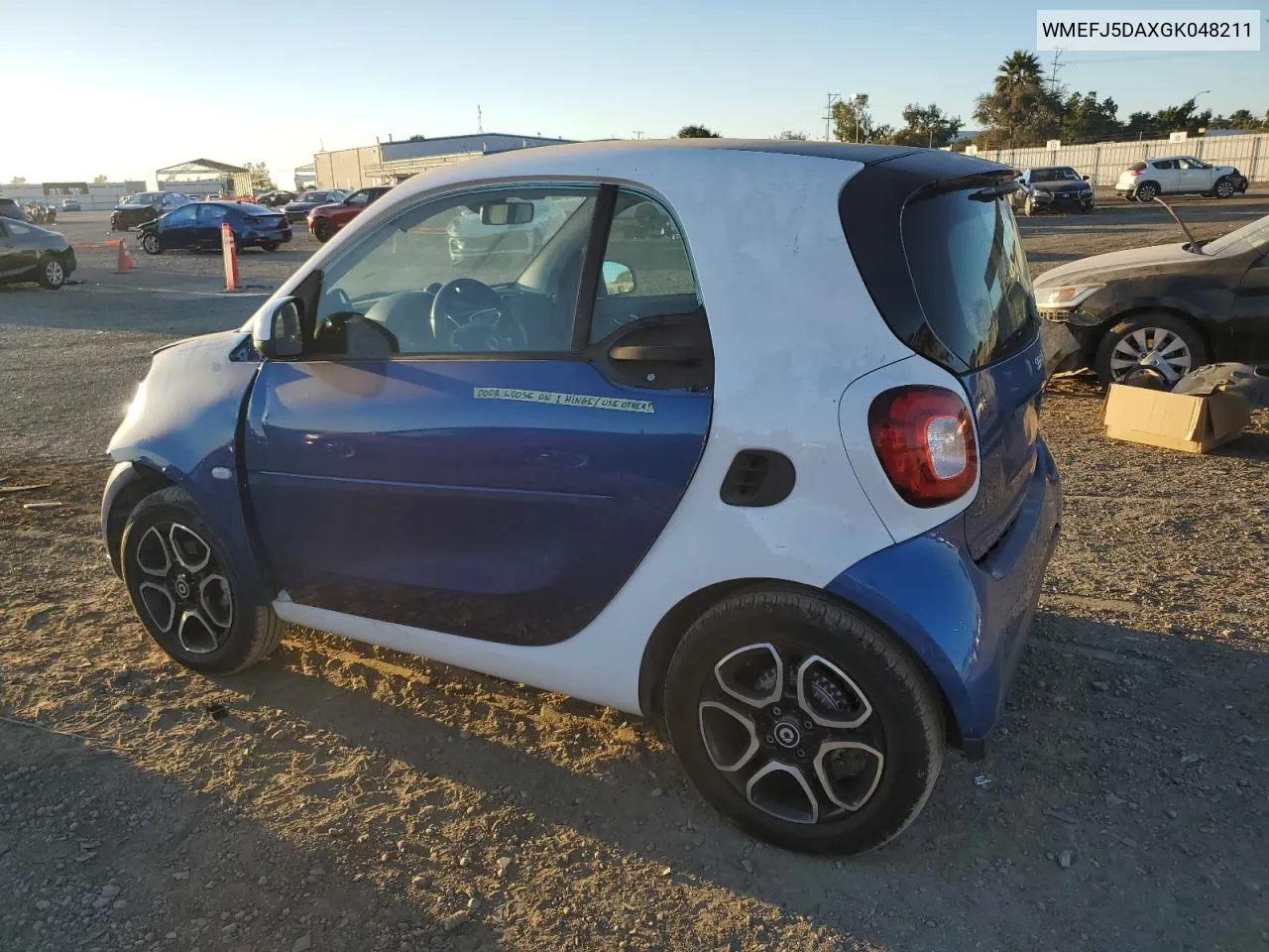 2016 Smart Fortwo VIN: WMEFJ5DAXGK048211 Lot: 79769334