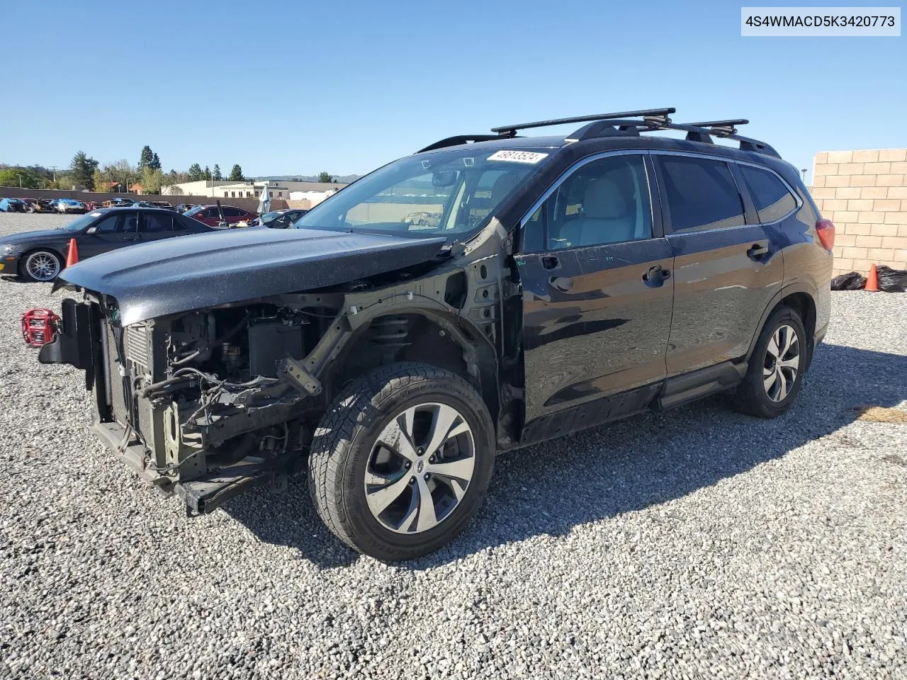 2019 Subaru Ascent Premium VIN: 4S4WMACD5K3420773 Lot: 49813524