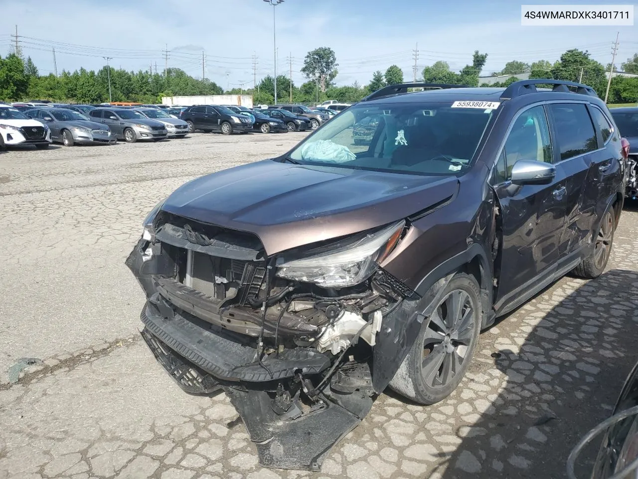 2019 Subaru Ascent Touring VIN: 4S4WMARDXK3401711 Lot: 55938074