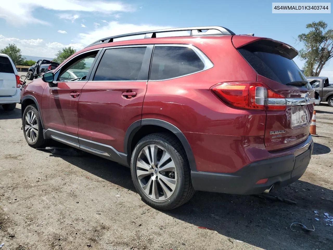 2019 Subaru Ascent Limited VIN: 4S4WMALD1K3403744 Lot: 62054364