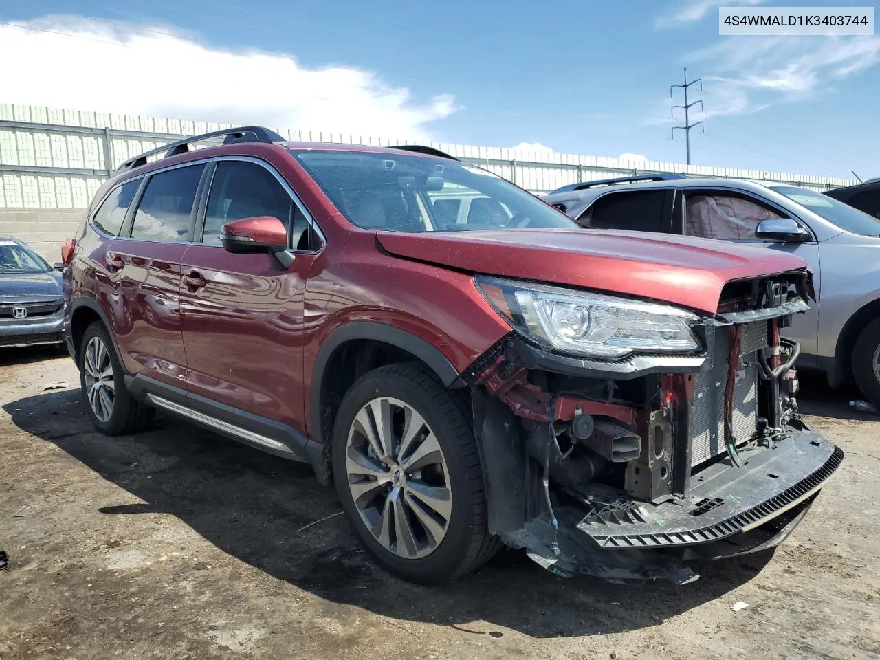 2019 Subaru Ascent Limited VIN: 4S4WMALD1K3403744 Lot: 62054364