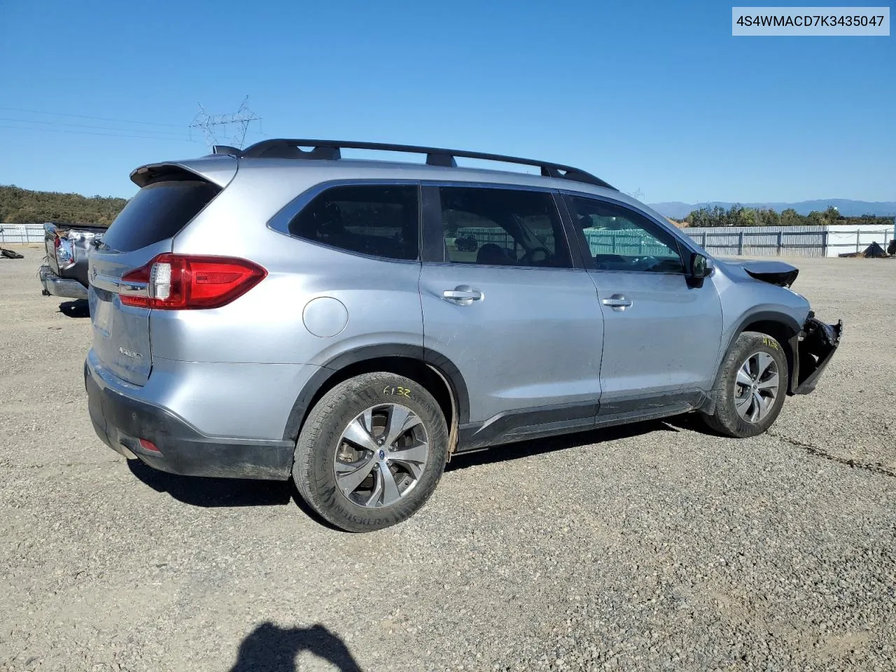 2019 Subaru Ascent Premium VIN: 4S4WMACD7K3435047 Lot: 70457144