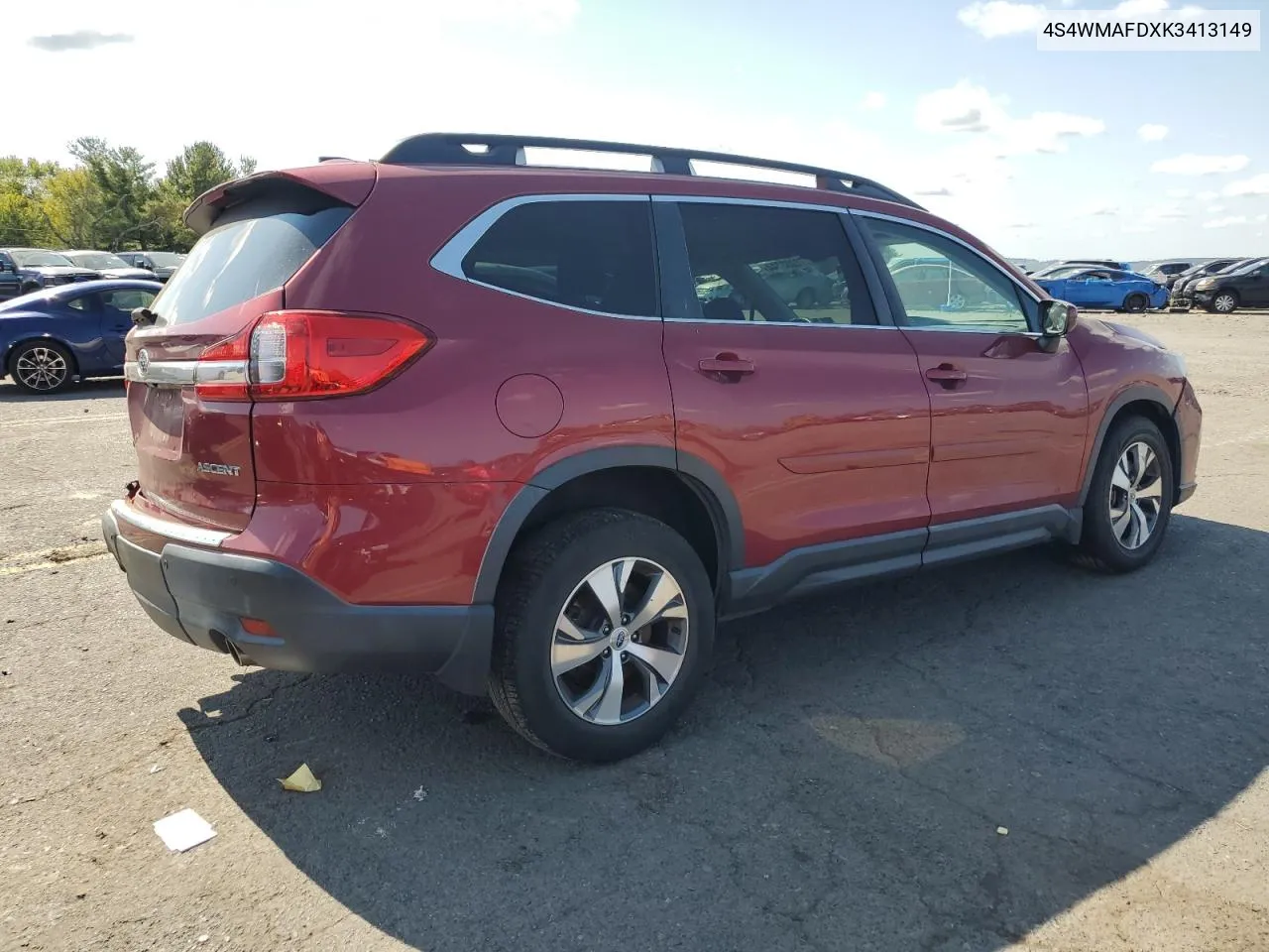 2019 Subaru Ascent Premium VIN: 4S4WMAFDXK3413149 Lot: 72203744