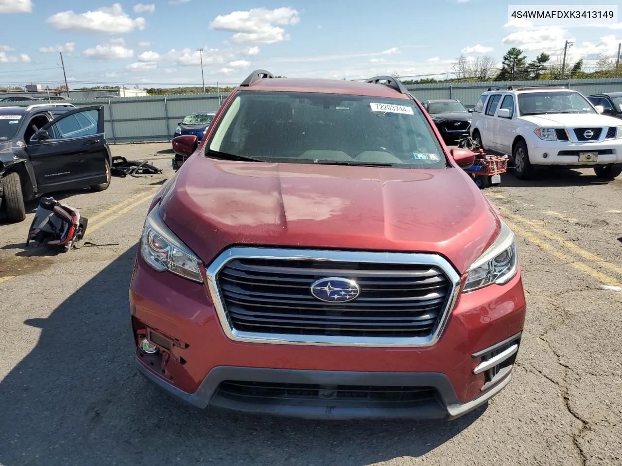 2019 Subaru Ascent Premium VIN: 4S4WMAFDXK3413149 Lot: 72203744