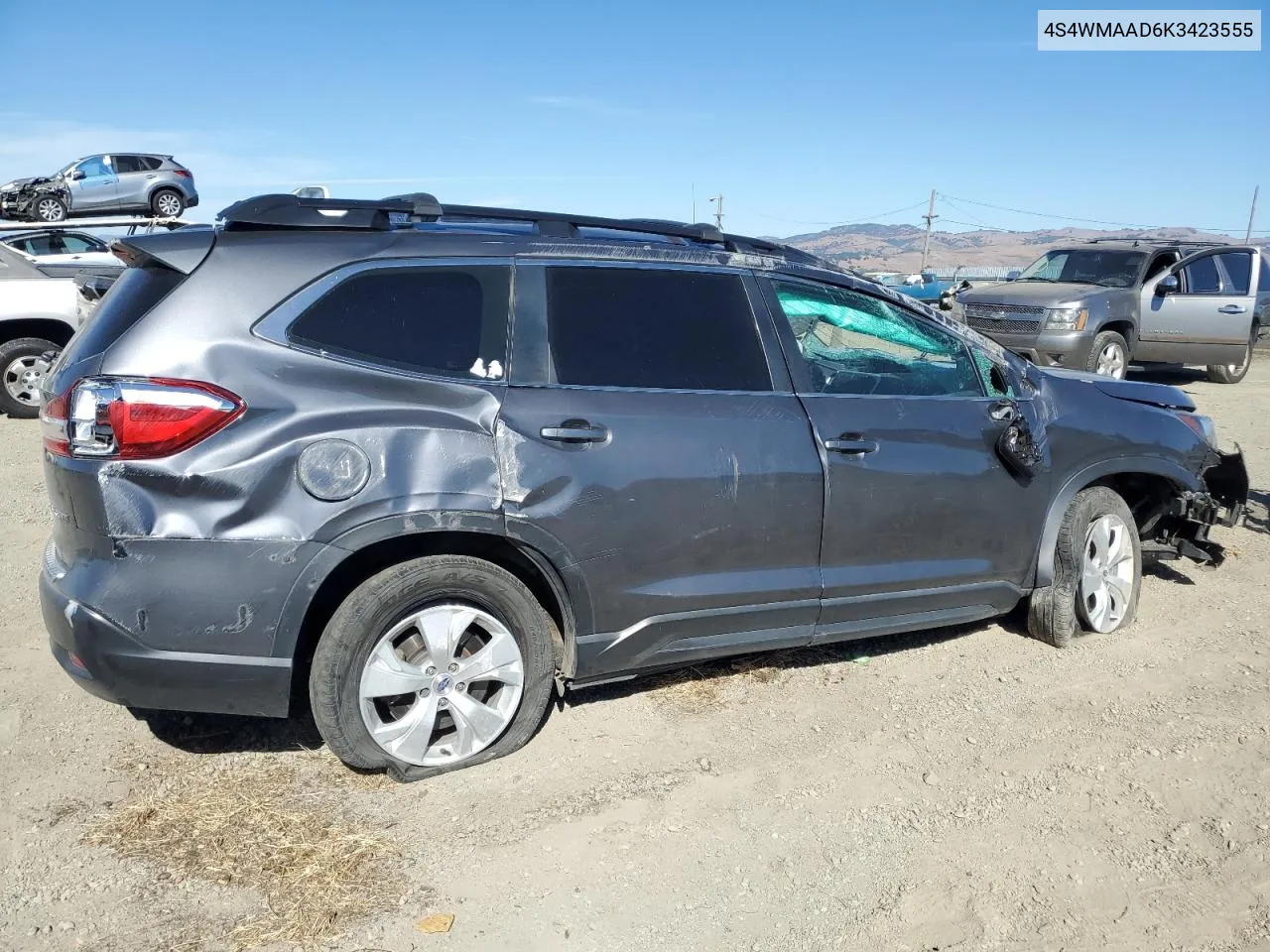 2019 Subaru Ascent VIN: 4S4WMAAD6K3423555 Lot: 75935854