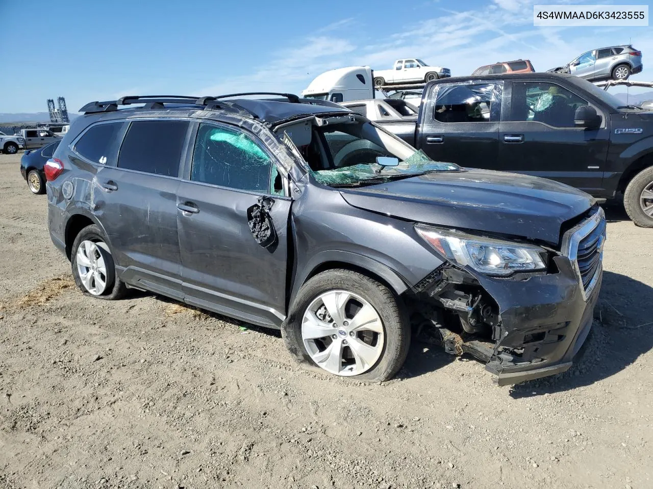 2019 Subaru Ascent VIN: 4S4WMAAD6K3423555 Lot: 75935854