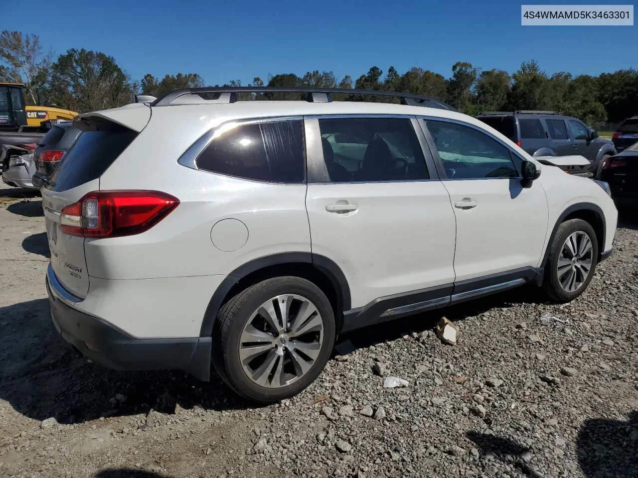 2019 Subaru Ascent Limited VIN: 4S4WMAMD5K3463301 Lot: 76314944