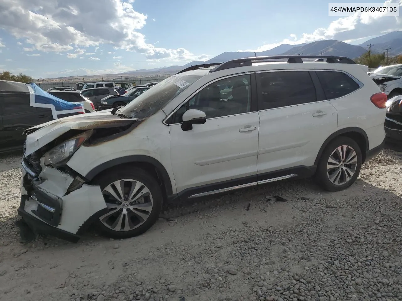 2019 Subaru Ascent Limited VIN: 4S4WMAPD6K3407105 Lot: 77916094