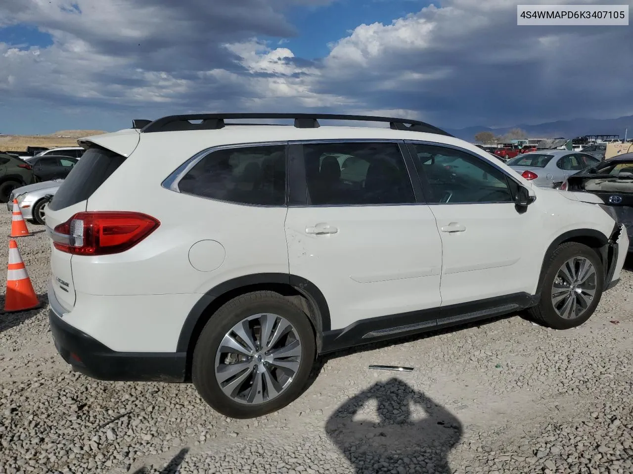 2019 Subaru Ascent Limited VIN: 4S4WMAPD6K3407105 Lot: 77916094